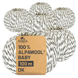 Alpawool® Baby 100 DK NFX010 - 6x50g Alpaca Wool Snow Leopard