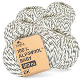 Alpawool® Baby 100 DK NFX010 - 6x50g Alpakawolle Schneeleopard