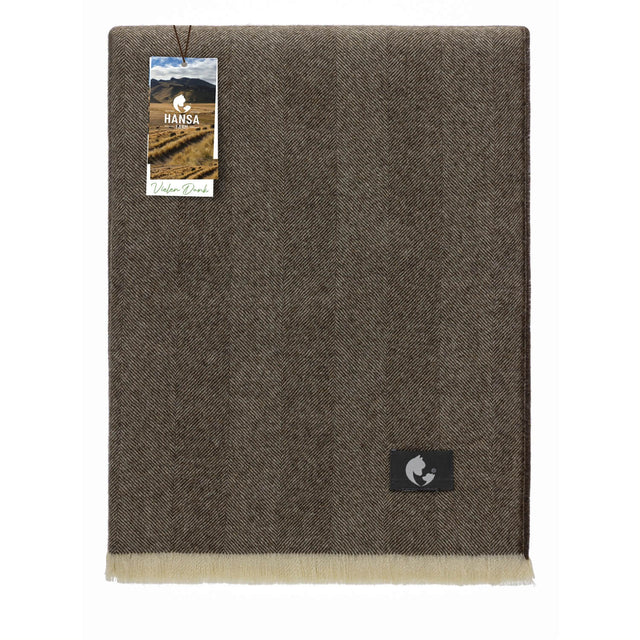 Baby Alpaka Plaid Decke Chocolate Weave