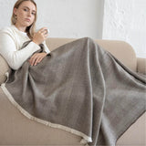 Baby Alpaka Plaid Decke Chocolate Weave