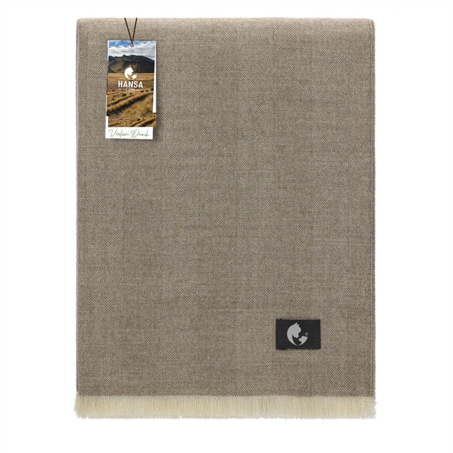Baby Alpaka Plaid Decke Sand Weave