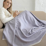 Baby Alpaka Plaid Decke Wild Lavender Weave
