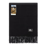 Baby Alpaka Plaid Decke Black Uni