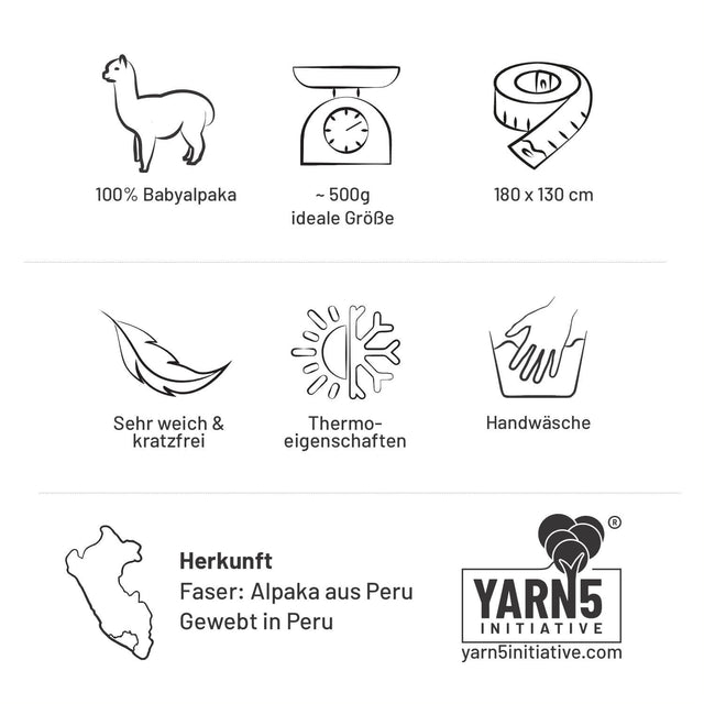 Baby Alpaka Plaid Decke Wild Lavender Melange