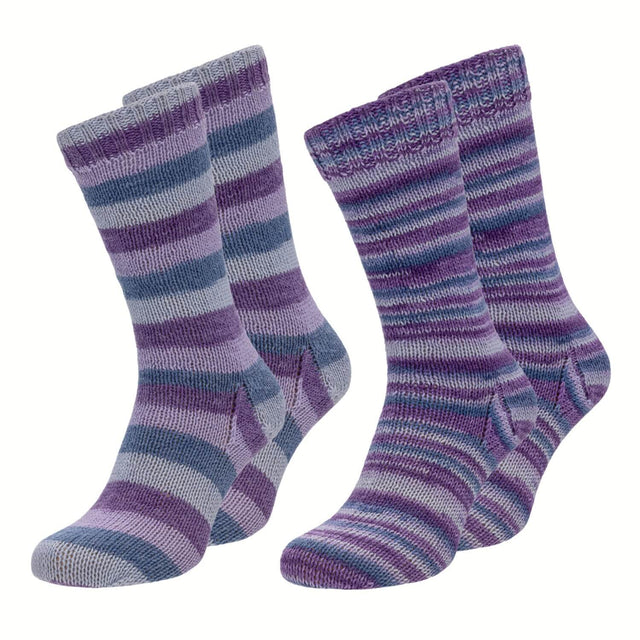 alpacare® Baby Socks waschbar Story Set - 2x112g Alpakawolle Purple Flavor