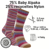 alpacare® Baby Socks waschbar Story Set - 2x112g Alpakawolle Corn Shades