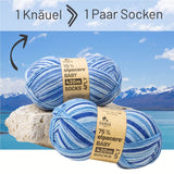 alpacare® Baby Socks waschbar Story Set - 2x112g Alpakawolle Horizon Blues