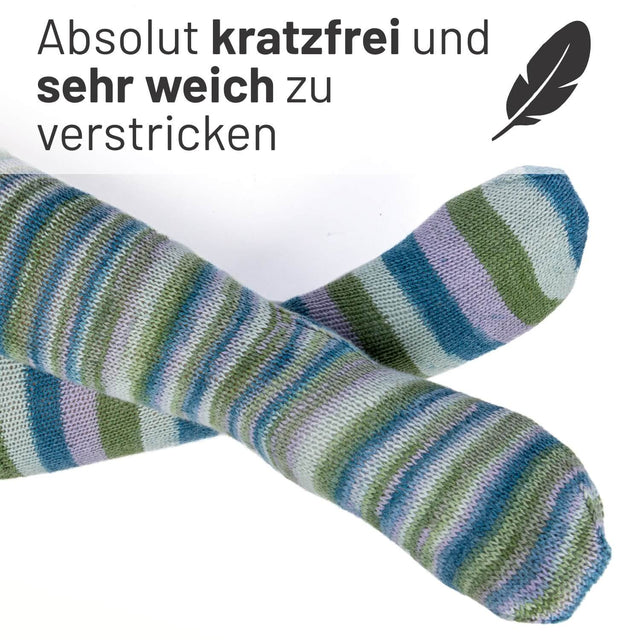 alpacare® Baby Socks waschbar Story Set - 2x112g Alpakawolle Mirror Lake