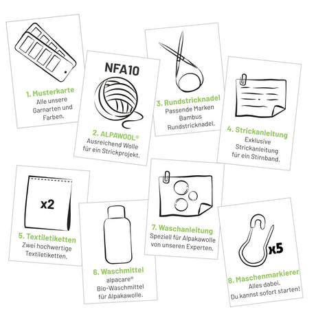 ALPAWOOL® Baby 100 Starter Kit Headband Light Grey NFA10