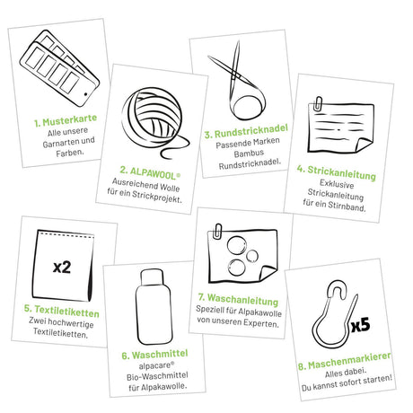 ALPAWOOL® Baby 100 Starter Kit Headband Berry Melange HF197