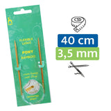 PONY® Bamboo circular knitting needle 3.50 mm / 40 cm