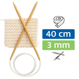 PONY® Bamboo Rundstricknadel 3,00 mm / 40 cm