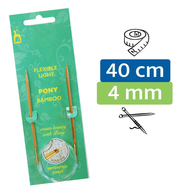 PONY® Bamboo circular knitting needle 4.00 mm / 40 cm