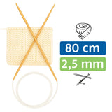 PONY® Bamboo Rundstricknadel 2,50 mm / 80 cm