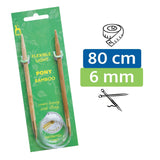 PONY® Bamboo Rundstricknadel 6,00 mm / 80 cm