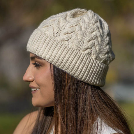 ALPAWOOL® Baby 50 Knitting Set Hat Natural NFA01
