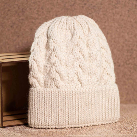ALPAWOOL® Baby 50 Knitting Set Hat Natural NFA01