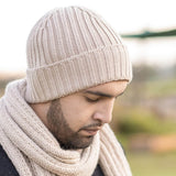 ALPAWOOL® Baby 100 Strick-Set Mütze Beige NFA02