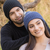 ALPAWOOL® Baby 100 Strick-Set Mütze Grau-Grün Melange HF243