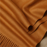 Vicuna Plaid Decke natur Gold-Braun Uni 130 x 180 cm