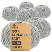 300g Baby Alpakawolle BULKY Hellgrau (NFA10)