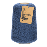 500g Baby Alpakawolle 100 Kone Jeansblau (CF245)