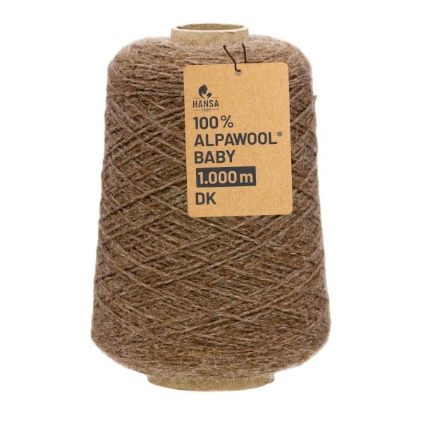 Alpawool® Baby 100 DK NFA06 - 500g Alpakawolle Kone Braun