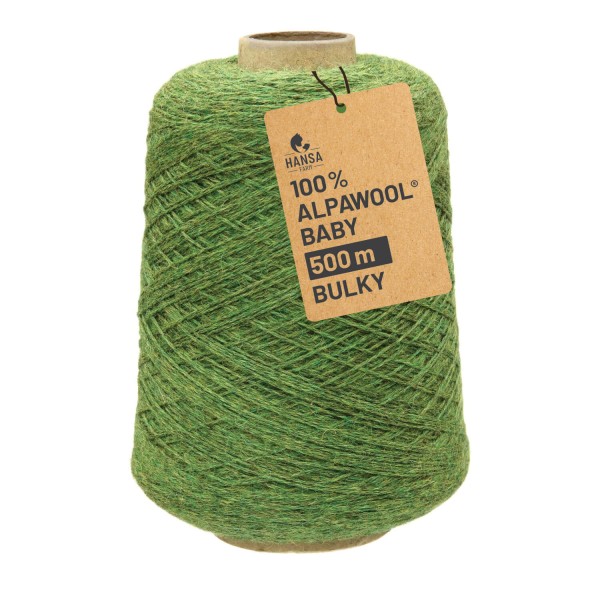 Alpawool® Baby 50 Bulky HF285 - 500g Alpakawolle Kone Mittelgrün Melange