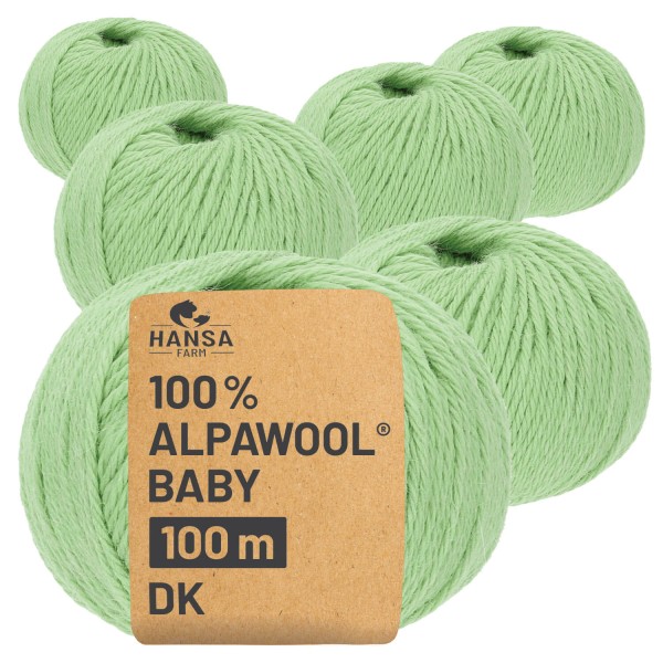 Alpawool® Baby 100 DK CF280 - 6x50g Alpakawolle Water Green