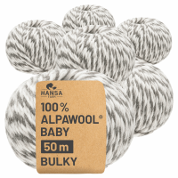 300g Baby Alpakawolle BULKY Schneeleopard (NFX010