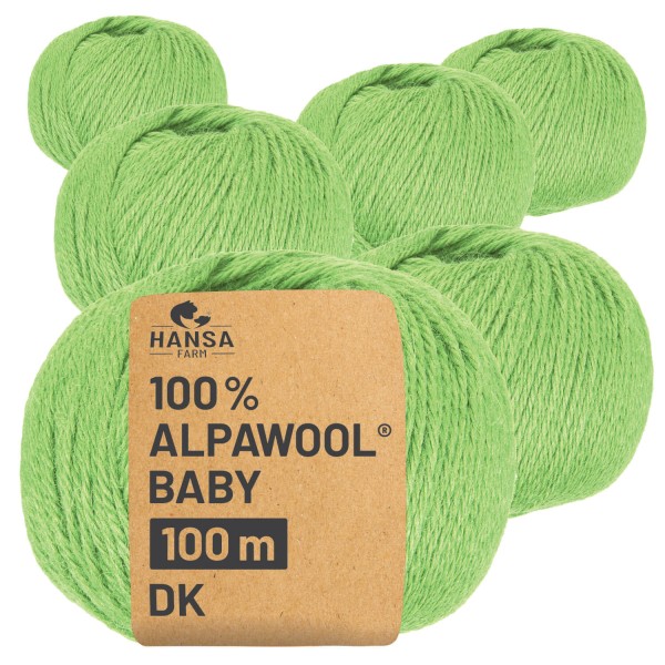 Alpawool® Baby 100 DK CF280 - 6x50g Alpakawolle Water Green