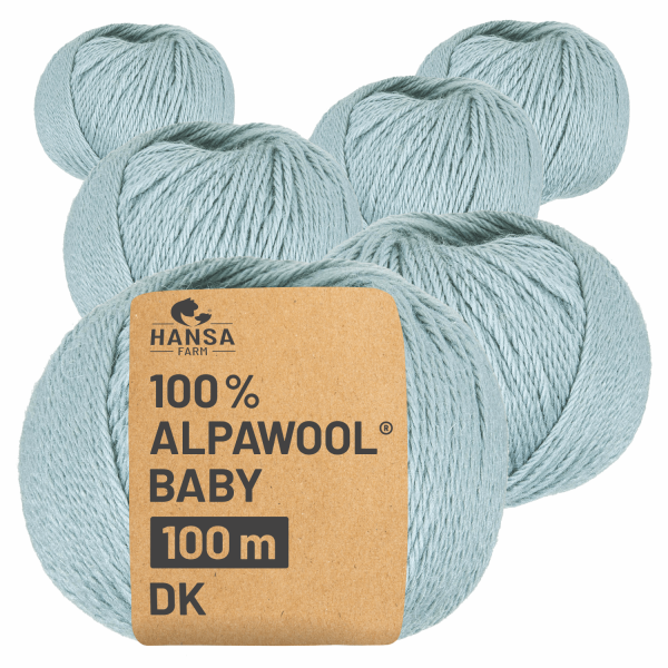 300g Baby Alpakawolle DK Eisblau (CF243)