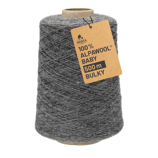 Alpawool® Baby 50 Bulky NFA12 - 500g Alpakawolle Kone Dunkelgrau
