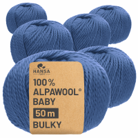 300g Baby Alpakawolle BULKY Jeansblau (CF245)