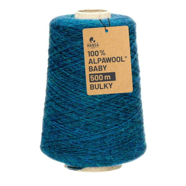 Alpawool® Baby 50 Bulky HF259 - 500g Alpakawolle Kone Deep Ocean Melange