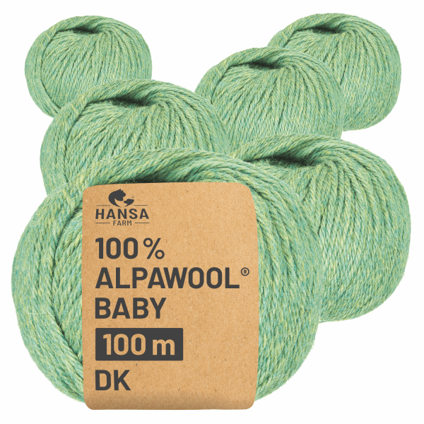 300g Baby Alpakawolle DK Lindenblüte heather (HF283)