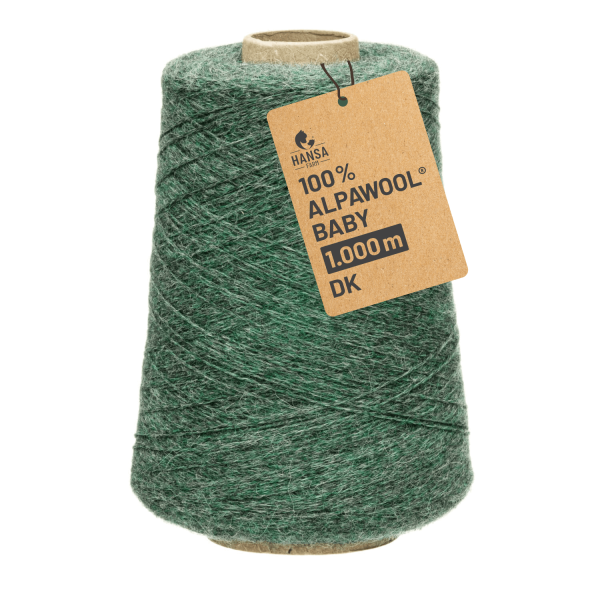 Alpawool® Baby 100 DK HF275 - 500g Alpakawolle Kone Smaragd Melange