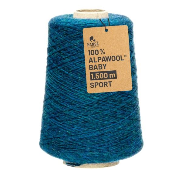 Alpawool® Baby 150 Sport HF259 - 500g Alpakawolle Kone Deep Ocean Melange