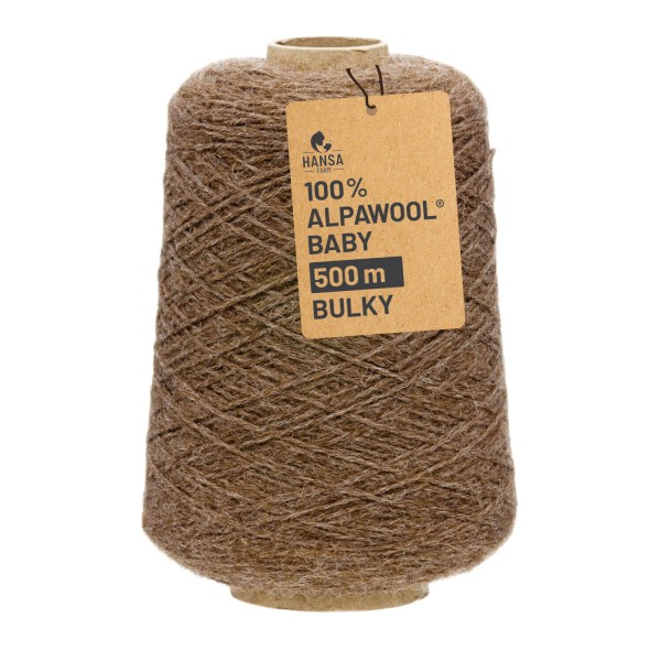 Alpawool® Baby 50 Bulky NFA06 - 500g Alpakawolle Kone Braun