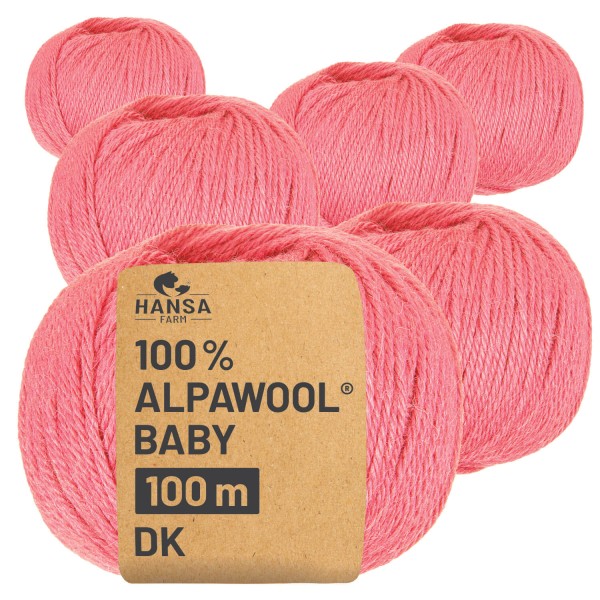 Alpawool® Baby 100 DK CF151 - 6x50g Alpakawolle Petal Rose
