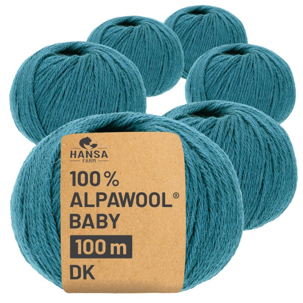 Alpawool® Baby 100 DK CF265 - 6x50g Alpakawolle Fern Green