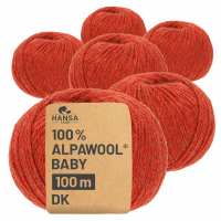 300g Baby Alpakawolle DK Orange heather (HF149)
