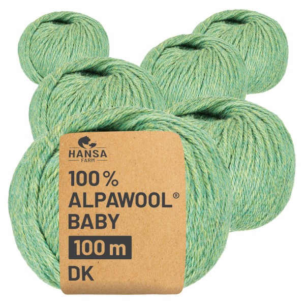 Alpawool® Baby 100 DK HF283 - 6x50g Alpakawolle Lindenblüte Melange