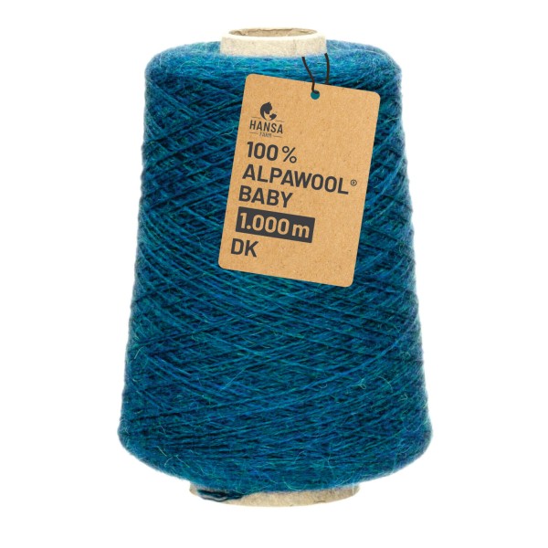 Alpawool® Baby 100 DK HF259 - 500g Alpakawolle Kone Deep Ocean Melange