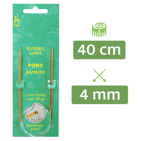 PONY® Bamboo Rundstricknadel 4,00 mm / 40 cm
