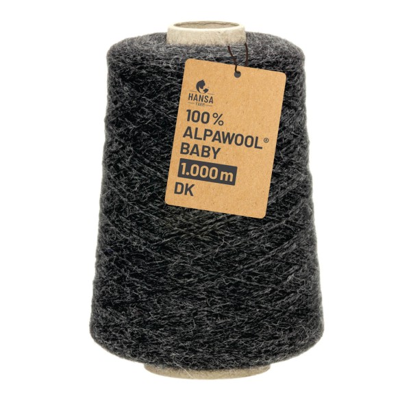 Alpawool® Baby 100 DK NFA14 - 500g Alpakawolle Kone Anthrazit