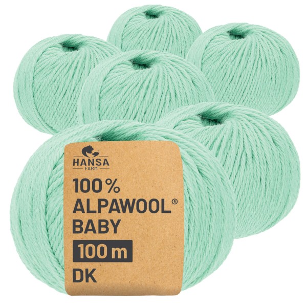 Alpawool® Baby 100 DK CF263 - 6x50g Alpakawolle Lake Blue