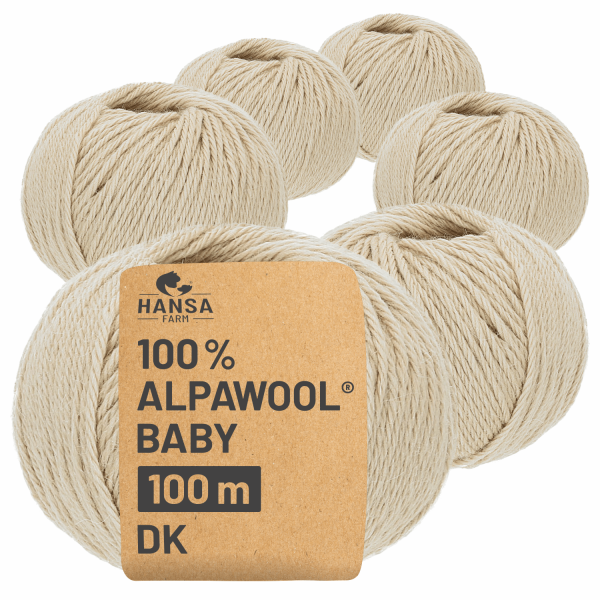 300g Baby Alpakawolle DK Beige (NFA02)