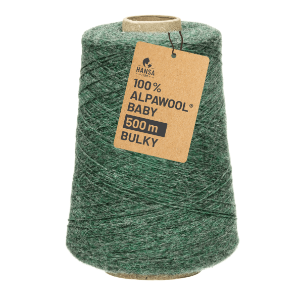 500g Baby Alpakawolle BULKY Kone Smaragd heather (HF275)