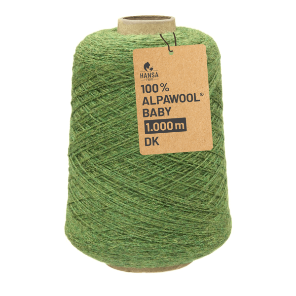 Alpawool® Baby 100 DK HF285 - 500g Alpakawolle Kone Mittelgrün Melange